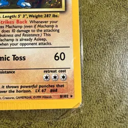 Pokemon TCG Original Wrapper Machamp Holo 1st Edition Base Set 8/102 Card - Image 4