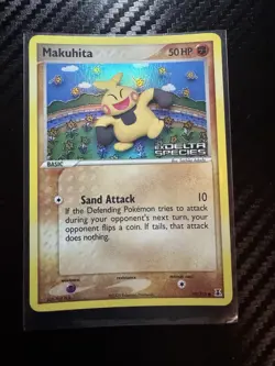 Pokemon Makuhita Reverse Holo Card 75/113 2005 Ex Delta Species - Image 1