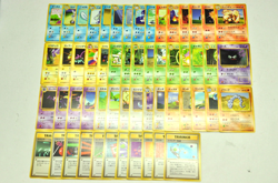 Pokemon Card Base Set LOT 56 Old Back Non holo Japanese Pikachu Poliwag etc... - Image 1