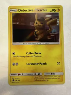 Pokemon Detective Pikachu SM190 Black Star Promo Holo Rare Card 2019 - Image 1