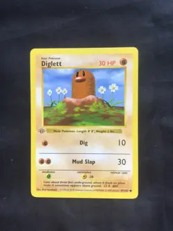 Pokemon Cards: Base Set 1st Edition Common: Diglett 47/102 - Image 1
