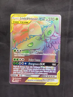 Pokemon Cards: Team Up Secret Rare: Celebi & Venusaur GX 182/181 - Image 1