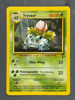 Ivysaur 44/130 Base Set 2 Series UNCOMMON Stage 1 POKEMON CARD 1999-2000 - NM - Image 1