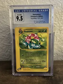 Pokemon Expedition Venusaur Card CGC 9.5 Graded 2002 - Chumlee Collection - Image 1