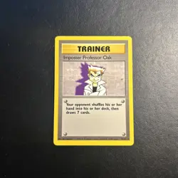 Imposter Professor Oak 73/102 Base Set Pokemon Card Regular Rare Lightly Played - Image 1