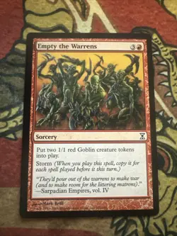 Mtg Magic Timespiral Empty The Warrens Misprint Back Error Missing Ink Card - Image 1