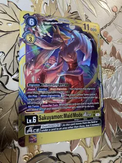 Digimon Card Game Sakuyamon: Maid Mode ACE LM-023 P Special Limited Set - Image 1