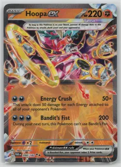 Pokemon Card Hoopa ex Double Rare SV04: Paradox Rift 098/182 NM - Image 1