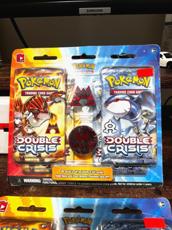 Pokemon Cards Sealed Double Crisis 4 Pack Blister Kyogre Groudon XY 2016 - Image 1