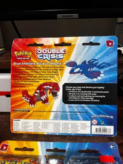 Pokemon Cards Sealed Double Crisis 4 Pack Blister Kyogre Groudon XY 2016 - Image 2