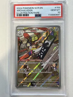 PSA 10 Archaludon #155/142 Illustration Rare - Stellar Crown Pokemon TCG Card - Image 1
