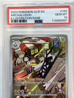 PSA 10 Archaludon #155/142 Illustration Rare - Stellar Crown Pokemon TCG Card - Image 2
