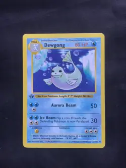 Pokemon Cards: Base Set 1st Edition Uncommon: Dewgong 25/102 - Image 1