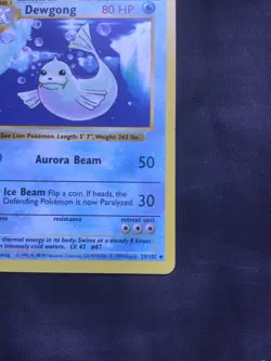 Pokemon Cards: Base Set 1st Edition Uncommon: Dewgong 25/102 - Image 4