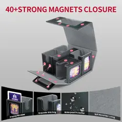 AFIING Commander Deck Box for MTG/EDH, Fits 400+ Double-Sleeved Cards, with Disp - Image 5