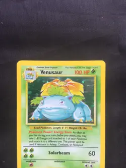 Pokemon Cards: Base Set Rare Holo: Venusaur 15/102 - Image 2