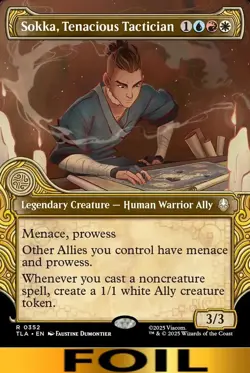 1x - Sokka, Tenacious Tactician - FOIL SHOWCASE - Avatar: The Last Airbender MTG - Image 1