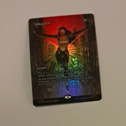 Silkguard Borderless Poster FOIL NM Marvel Spiderman MTG MAGIC THE GATHERING - Image 1