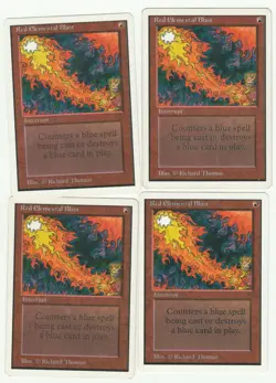 Unlimited Red Elemental Blast X4 MTG Magic Common - Image 1