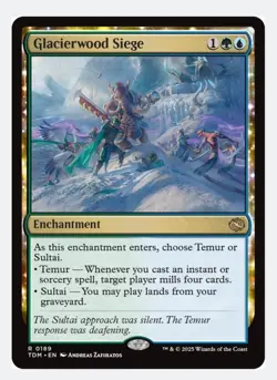 Glacierwood Siege | MTG TDM | EDH Commander Land Recursion | Rare | NEW NM - Image 1