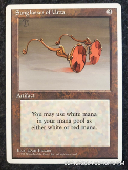 Sunglasses of Urza 1x MtG 4th Edition LIGHT TO MODERATE PLAY (DS3D1D5) - Image 1