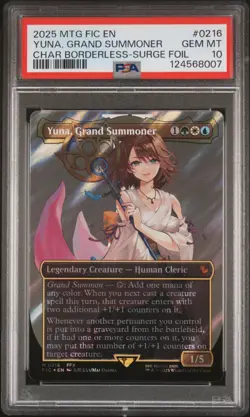 PSA 10 Magic the Gathering MTG Yuna, Grand Summoner Surge Foil 216 Final Fantasy - Image 1
