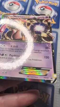 MEWTWO EX 2012 Pokemon Promo #BW45 BLACK & WHITE BLACK STAR PROMO HOLO NEAR MINT - Image 2