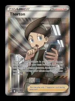 Pokemon Thorton (Full Art) Ultra Rare SWSH11: Lost Origin 195/196 NM - Image 1