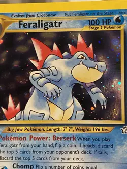 Pokemon Neo Genesis Holo Starter 3 Set Feraligatr, Typhlosion, Meganium - Image 4