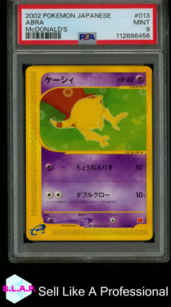 ABRA MCDONALD'S POKEMON JAPANESE MCDONALD'S 2002 013 PSA 9 - Image 1
