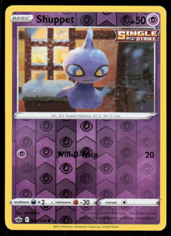Shuppet 062/198 Reverse Holo 2021 Pokemon Chilling Reign NM - Image 1