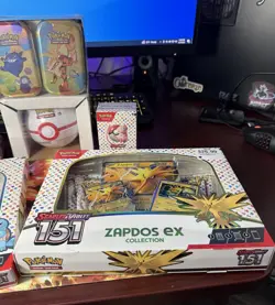 Pokemon 151 Sams Club Exclusive Box Zapdos ex Poster Booster Bundle Mini Tin Lot - Image 4
