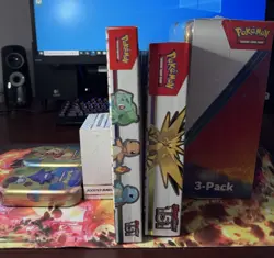 Pokemon 151 Sams Club Exclusive Box Zapdos ex Poster Booster Bundle Mini Tin Lot - Image 5