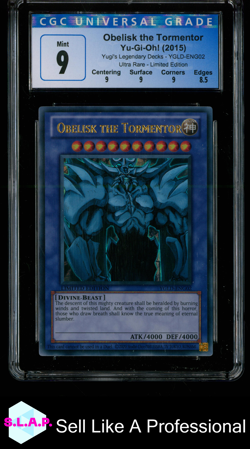OBELISK THE TORMENTOR YU-GI-OH 2 2015 YUGI'S LEGENDARY DECKS HOLO ENGLISH CGC 9 - Image 1
