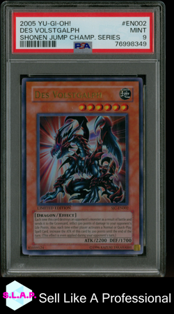 DES VOLSTGALPH YUGIOH SJC-EN002 2005 SHONEN JUMP CHAMP SER ULTRA RARE EN PSA 9 - Image 1