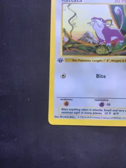 Pokemon Cards: Base Set 1st Edition Common: Rattata 61/102 - Image 5