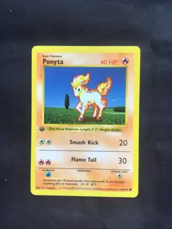 Pokemon Cards: Base Set 1st Edition Common: Ponyta 60/102 - Image 1
