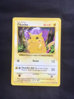 Pokemon Cards: Base Set Shadowless Common: Red Cheek Pikachu 58/102 - Image 1