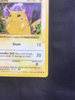 Pokemon Cards: Base Set Shadowless Common: Red Cheek Pikachu 58/102 - Image 4