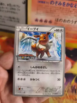 Pokemon Karte Card Eevee Evoli BW Promo Black Star Black White japanese NM- - Image 2