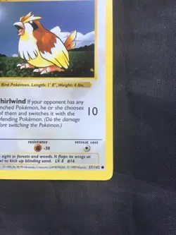 Pokemon Cards: Base Set 1st Edition Common: Pidgey 57/102 - Image 4