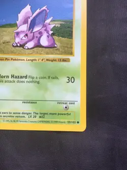Pokemon Cards: Base Set 1st Edition Common: Nidoran M 55/102 - Image 4