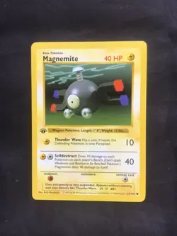 Pokemon Cards: Base Set 1st Edition Common: Magnemite 53/102 - Image 1