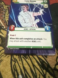 Star Wars Unlimited Leia Organa Leader Hyperspace Misprint Miscut Error Card - Image 4