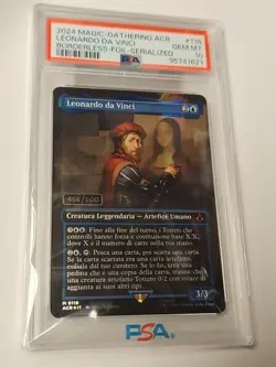 Magic MTG Leonardo Da Vinci ACR #118 serial 456/500 PSA 10 Assassin's Creed - Image 1