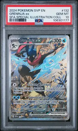 2024 POKEMON SVP EN-SV BLACK STAR PROMO #132 GRENINJA EX PSA 10 - Image 1