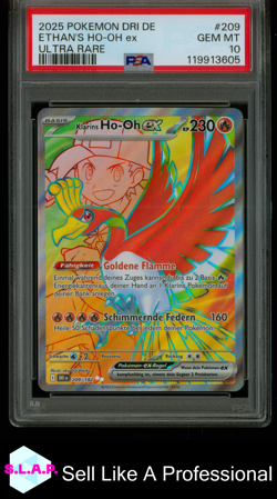 KLARINS HO-OH EX POKEMON 209 2025 DRI DE PSA 10 - Image 1