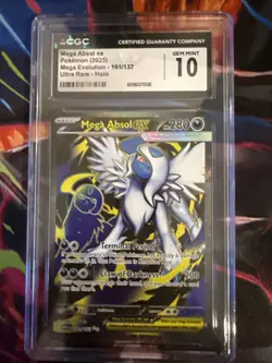 Pokemon TGC Mega Absol Ex Rare 161/132 Mega Evolutions CGC GEM MINT 10 - Image 1