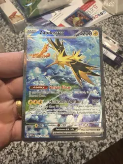 Pokemon TCG Zapdos EX 202/165 Scarlet & Violet 151 English NM Condition - Image 1