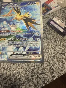 Pokemon TCG Zapdos EX 202/165 Scarlet & Violet 151 English NM Condition - Image 4
